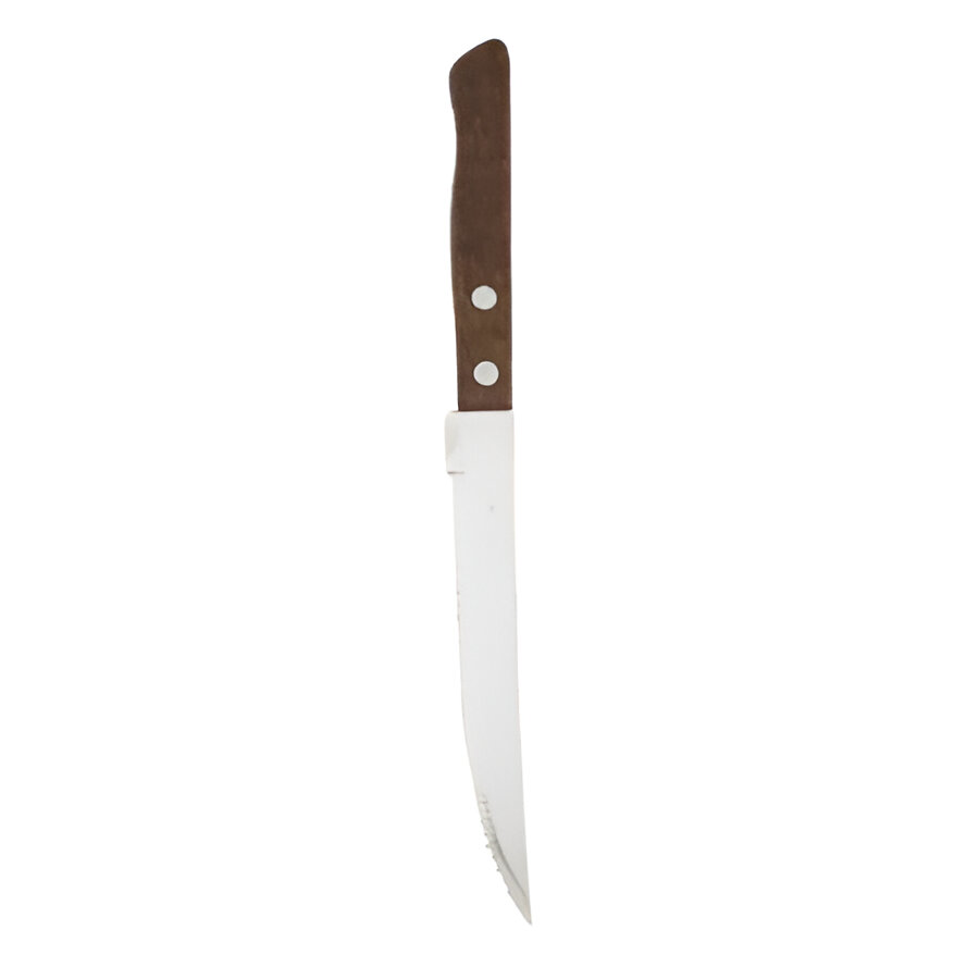 Premium Stainless Steel Steak Knife Set with Ergonomic Wooden Handles & Serrated Edges - Perfect for Grilling & Dining