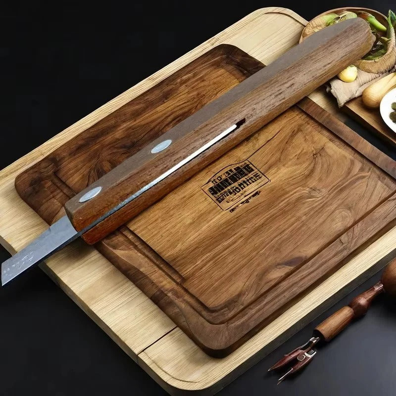 Premium Stainless Steel Steak Knife Set with Ergonomic Wooden Handles & Serrated Edges - Perfect for Grilling & Dining