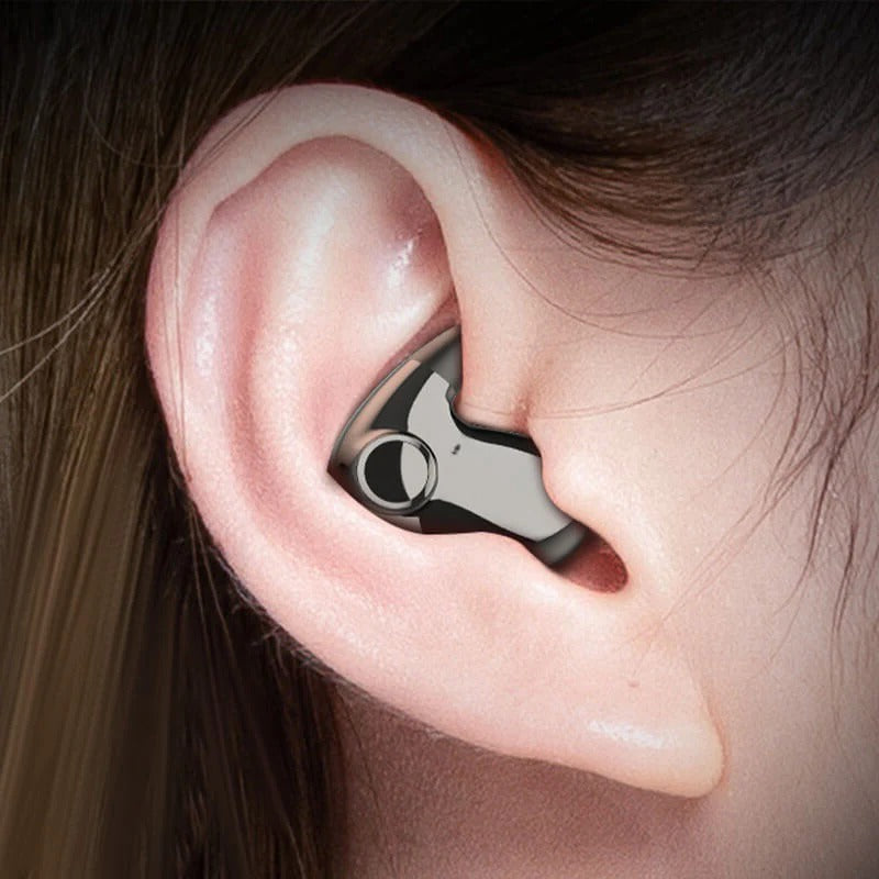 Compact Waterproof Mini In-Ear Bluetooth Earphones - Wireless, Sweatproof, and Lightweight Design