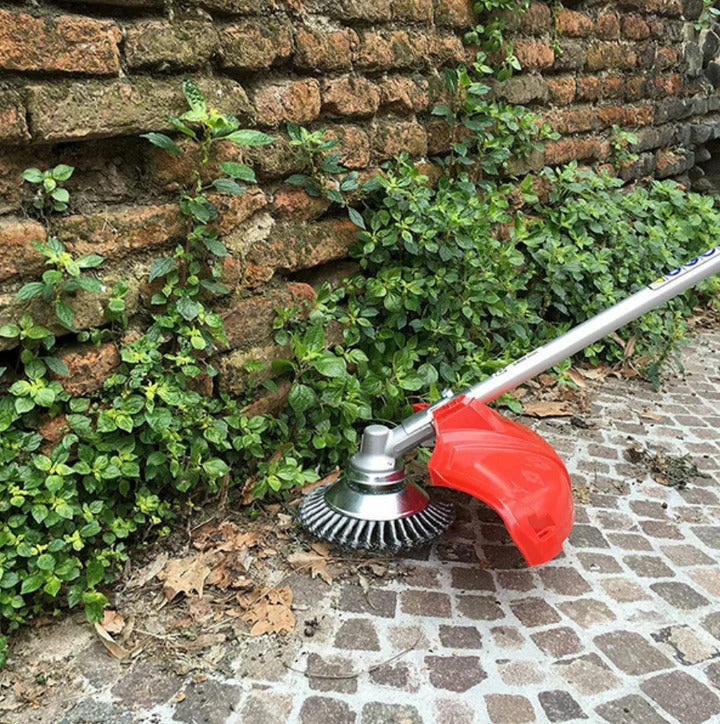 Heavy-Duty Steel Wire Weed Brush Attachment for Lawn Trimmers – Durable, Efficient Weed Removal Tool