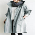 Men's Water-Resistant Hooded Overcoat - Lightweight Outdoor Jacket for All Weather Conditions