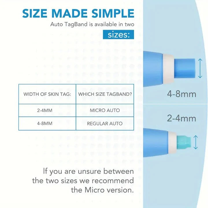 Skin Tag Removal Kit - Complete Set with Silicone Bands & Precision Pen Tool for Safe & Easy Removal
