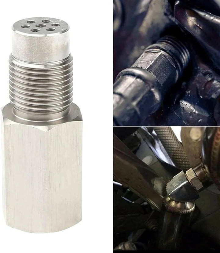 Universal Car O2 Sensor CEL Fix Adapter with Mini Catalytic Converter - Improve Emissions & Engine Performance