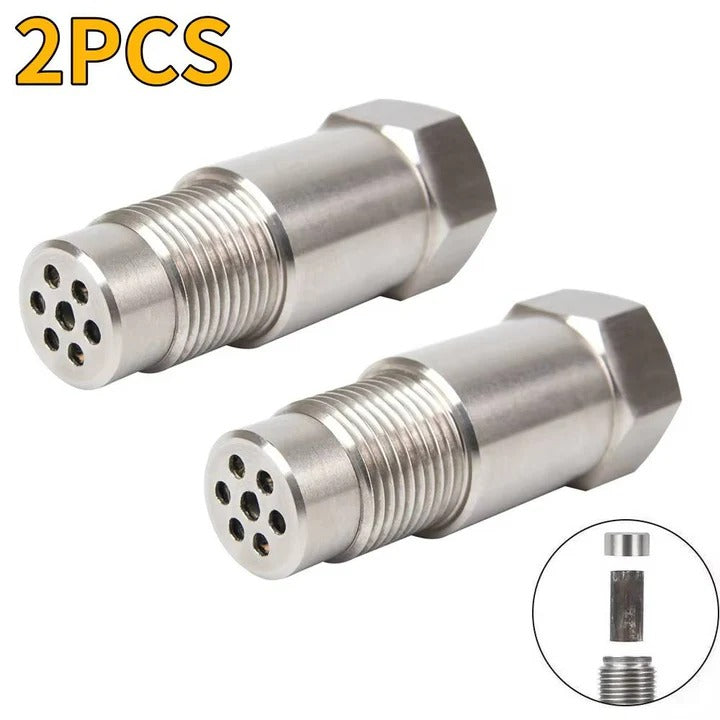 Universal Car O2 Sensor CEL Fix Adapter with Mini Catalytic Converter - Improve Emissions & Engine Performance