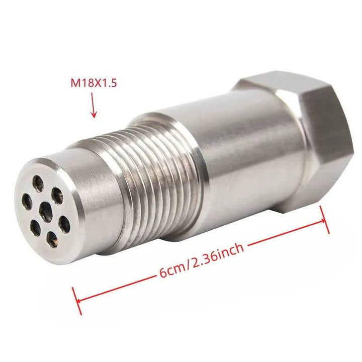 Universal Car O2 Sensor CEL Fix Adapter with Mini Catalytic Converter - Improve Emissions & Engine Performance