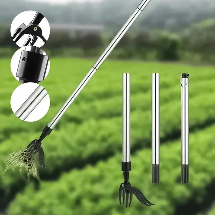 Adjustable Long Handle Weed Puller Tool - Ergonomic Garden Weeding Solution