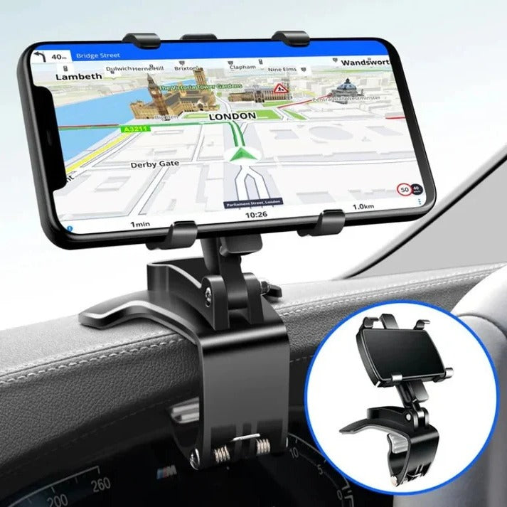360° Adjustable Car Phone Holder - Universal Hands-Free Mount for Safe Driving