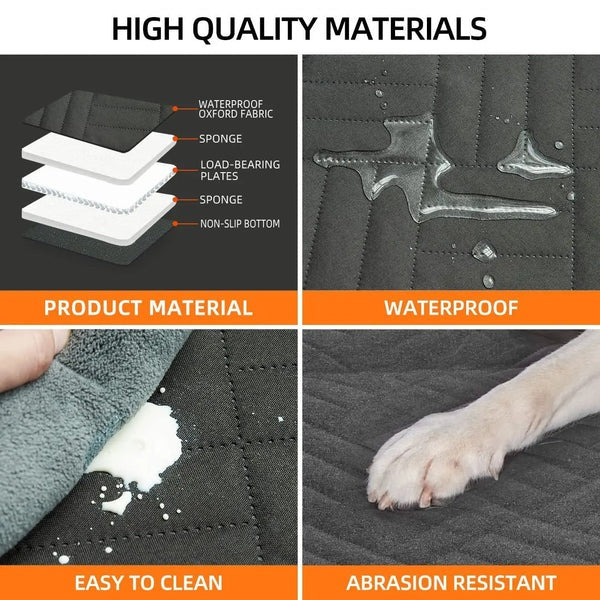 Premium Durable Dog Car Seat Cover with Hard Base for Ultimate Stability & Protection