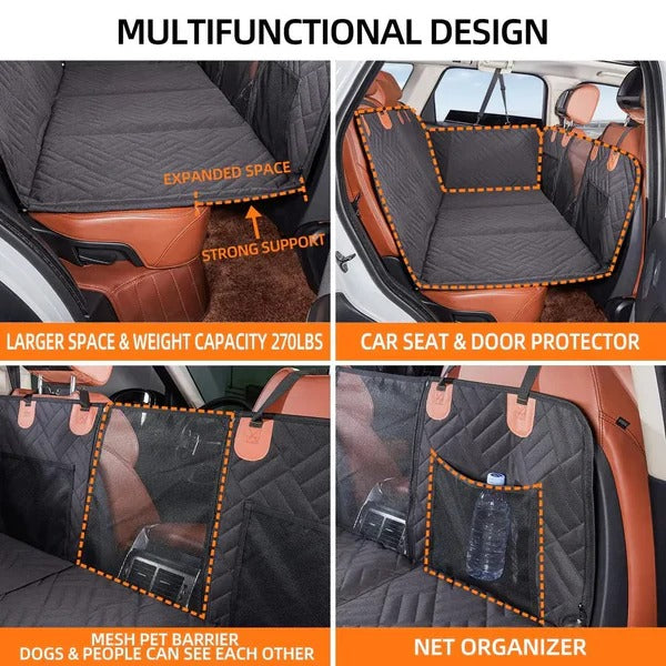 Premium Durable Dog Car Seat Cover with Hard Base for Ultimate Stability & Protection