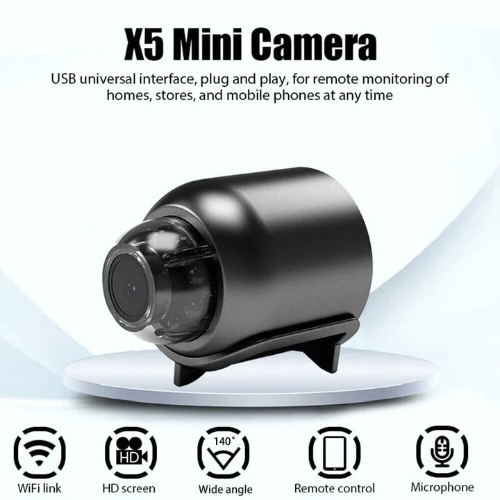 Compact WiFi Security Camera with Night Vision - Ideal for Home Surveillance