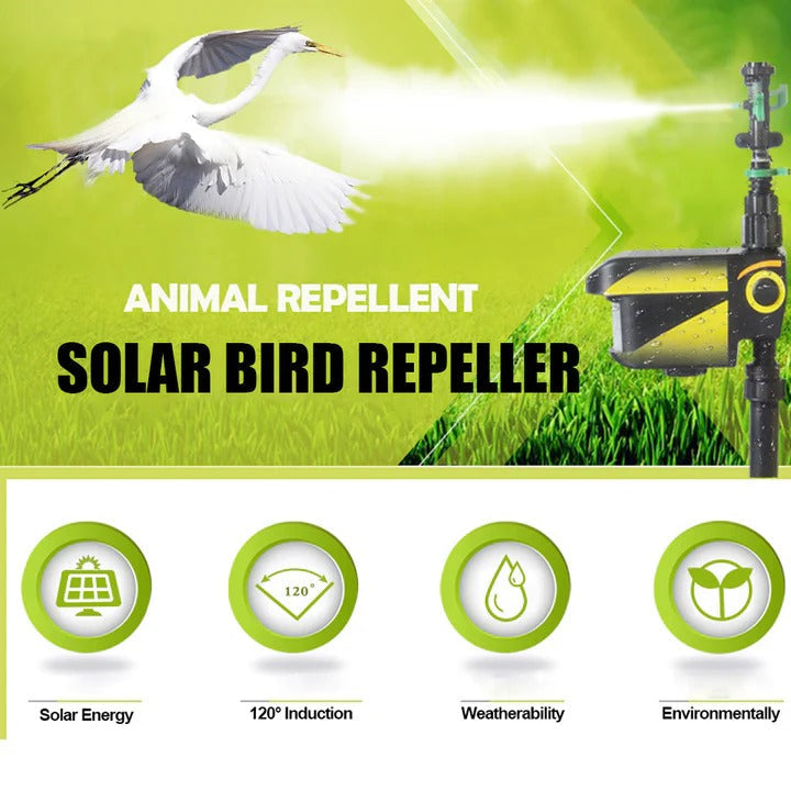 Solar-Powered Motion-Activated Deer Repellent Sprinkler - Eco-Friendly Animal Deterrent System