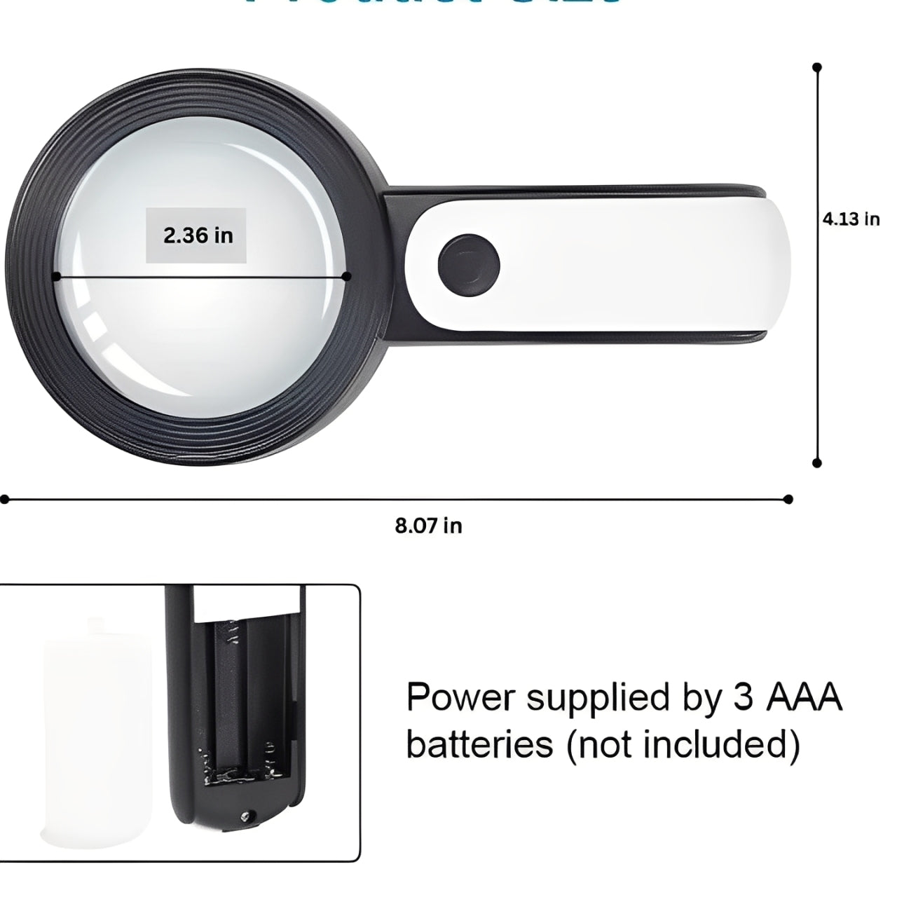 30x LED Magnifier for Seniors - Bright Illumination for Easy Reading & Detail Viewing