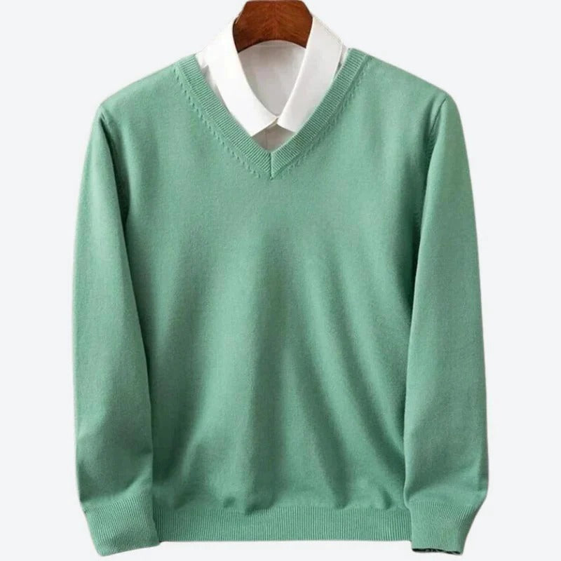 Men's Luxurious Soft Cashmere Crew Neck Pullover Sweater - Cozy & Stylish Knitwear