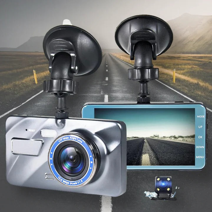 1080p HD Dual Front & Rear Dash Cam with Night Vision - High-Performance Vehicle Camera for Enhanced Safety