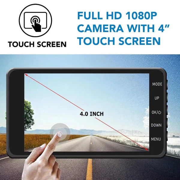 1080p HD Dual Front & Rear Dash Cam with Night Vision - High-Performance Vehicle Camera for Enhanced Safety