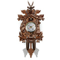 Elegant MDF Cuckoo Wall Clock with Intricate Carved-Style Design - Perfect Home Decor Accent