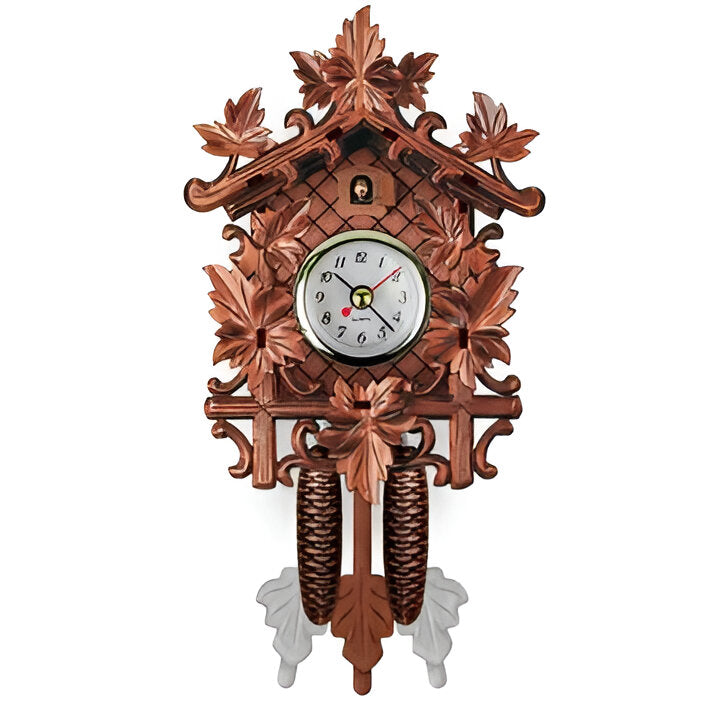 Elegant MDF Cuckoo Wall Clock with Intricate Carved-Style Design - Perfect Home Decor Accent
