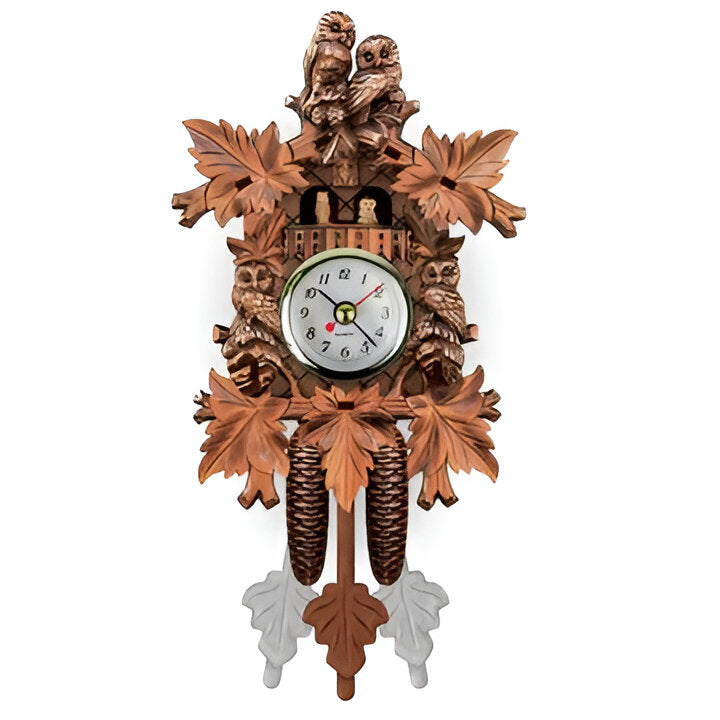 Elegant MDF Cuckoo Wall Clock with Intricate Carved-Style Design - Perfect Home Decor Accent
