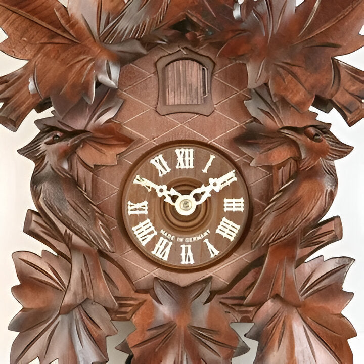 Elegant MDF Cuckoo Wall Clock with Intricate Carved-Style Design - Perfect Home Decor Accent