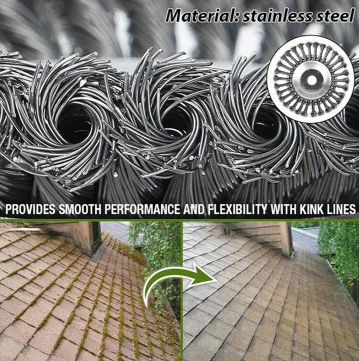 Heavy Duty Carbon Steel Weed Brush - Durable Grass & Pavement Cleaner Tool
