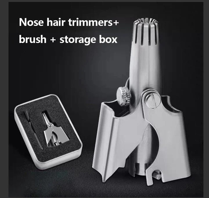 Precision Stainless Steel Nose Hair Trimmer - Gentle Grooming Tool for Men & Women
