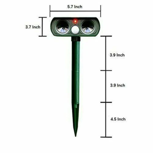 Solar-Powered Infrared Motion-Activated Animal Repeller for Garden Protection - Eco-Friendly Pest Control Solution