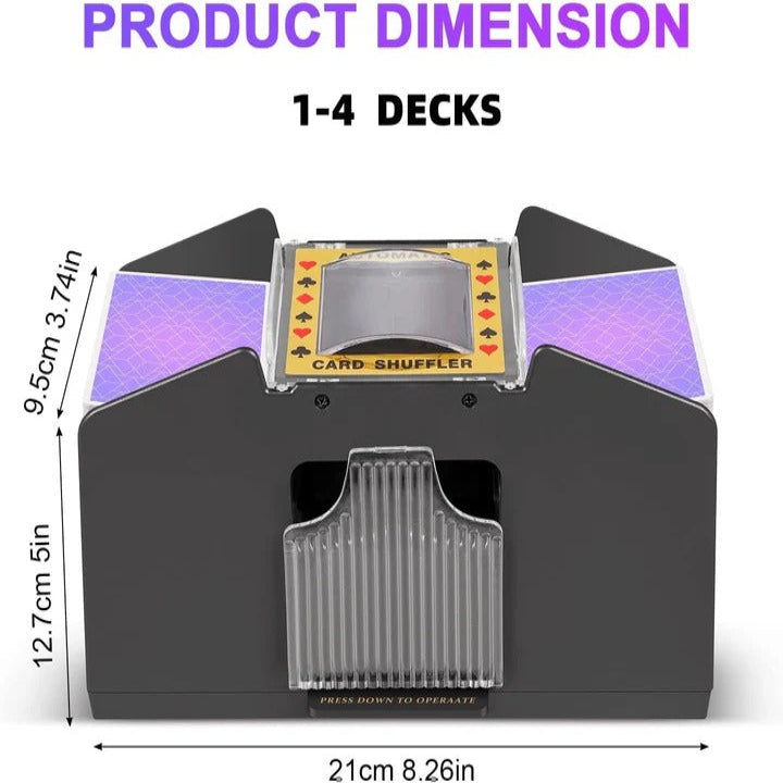 Electric Automatic Card Shuffler - Fast & Efficient Playing Card Shuffle Machine for Games & Tournaments