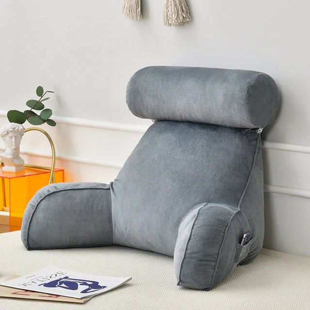 Ergonomic Reading Pillow with Armrests - Ultimate Comfort for Bed & Sofa