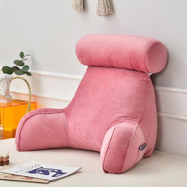 Ergonomic Reading Pillow with Armrests - Ultimate Comfort for Bed & Sofa