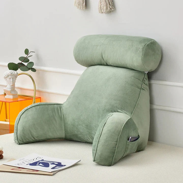 Ergonomic Reading Pillow with Armrests - Ultimate Comfort for Bed & Sofa