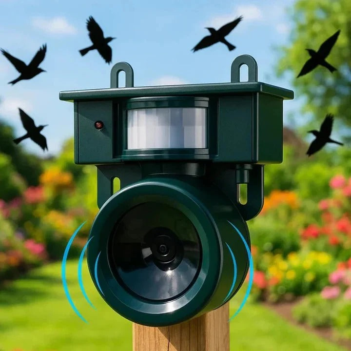 Automatic Motion Sensor Bird Repellent Device - Effective Yard Protection & Wildlife Deterrent