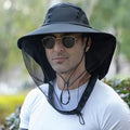 Premium Outdoor Wide Brim Hat with Mesh Netting for Ultimate Sun and Insect Protection - Ideal for Hiking, Fishing, and Camping