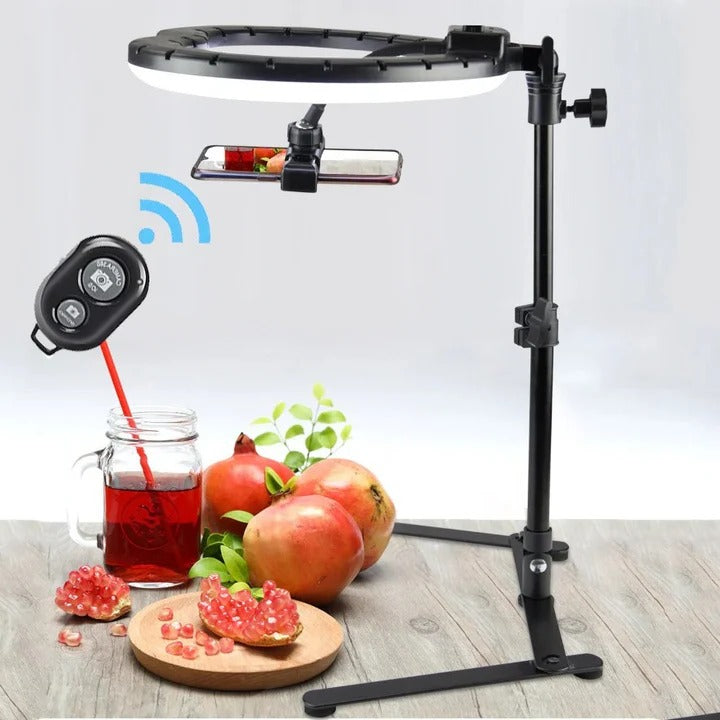 Adjustable LED Ring Light Tripod Set for Professional Photography & Video Recording - Perfect for Makeup, Live Streaming, and Vlogging