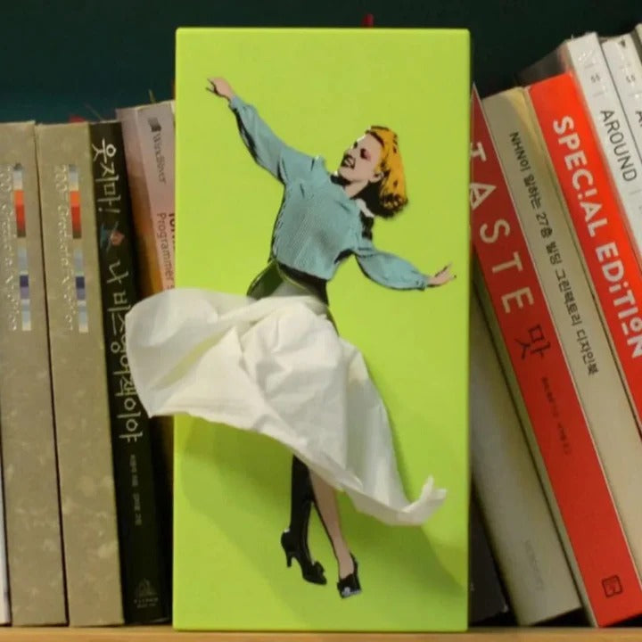 Creative Flying Skirt Tissue Holder - Stylish Tissue Dispenser for Living Room & Office Decor