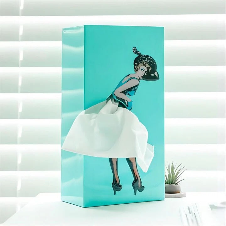 Creative Flying Skirt Tissue Holder - Stylish Tissue Dispenser for Living Room & Office Decor