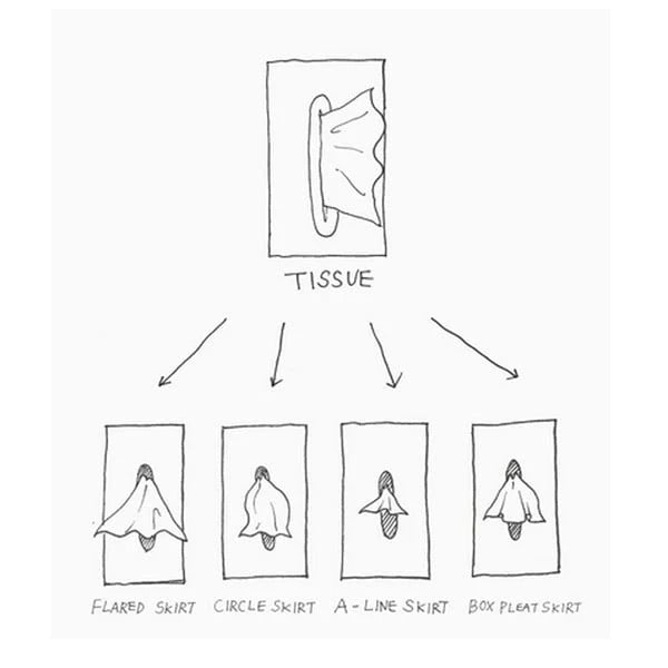 Creative Flying Skirt Tissue Holder - Stylish Tissue Dispenser for Living Room & Office Decor