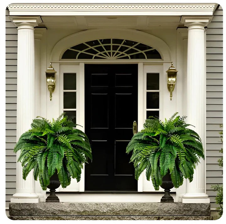 Realistic Decorative Artificial Boston Fern - Perfect for Porch & Balcony Display - Lifelike Greenery for Home Decor