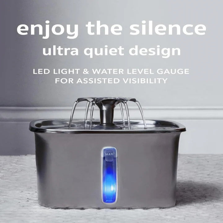 Automatic Stainless Steel Pet Water Fountain - Durable, Hygienic Water Dispenser for Cats & Dogs | Fresh Flowing Water for Optimal Hydration