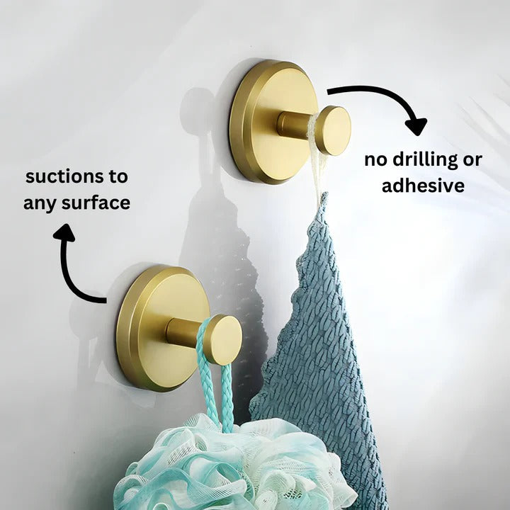 Heavy-Duty Suction Hooks with Superior Instant Grip - Ideal for Home & Bathroom Organization