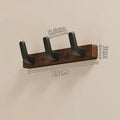 Rustic Wall-Mounted Coat Organizer - Stylish Wood & Metal Design for Entryway Storage