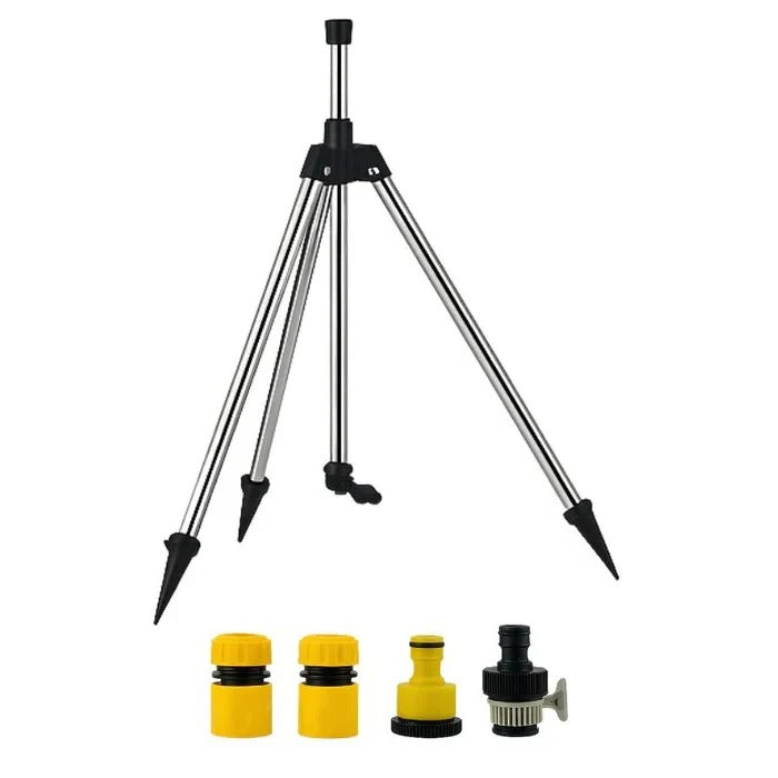 High-Pressure Adjustable Rotating Tripod Sprinkler - Perfect for Lawn & Garden Irrigation