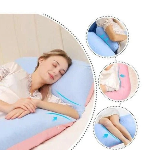 Adjustable U-Shaped Body Pillow – Full-Length Support Cushion for Ultimate Sleep Comfort
