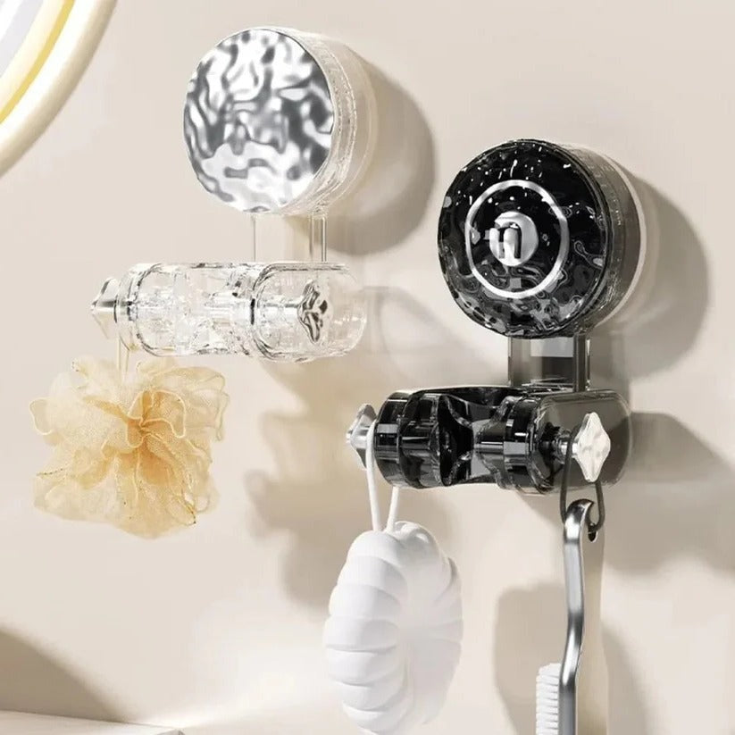 Adjustable Rotatable Shower Head Mount - Tool-Free Suction Holder for Easy Installation