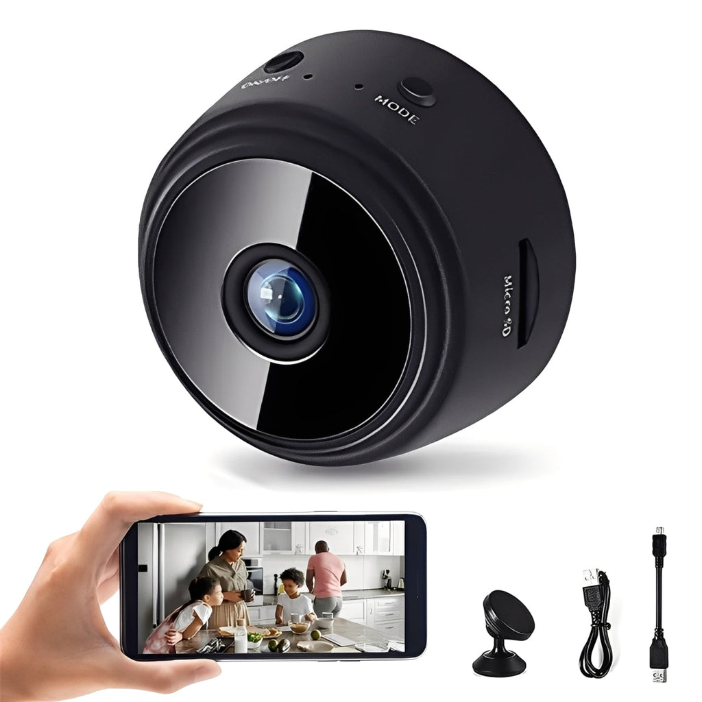 1080p Mini Magnetic WiFi Camera - Compact HD Surveillance with Night Vision & Motion Detection