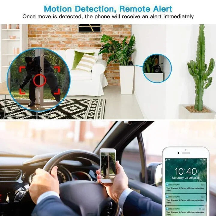 1080p Mini Magnetic WiFi Camera - Compact HD Surveillance with Night Vision & Motion Detection