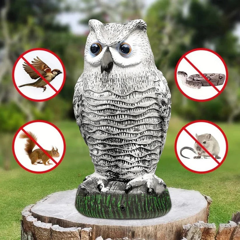 Decorative Hanging Owl Decoy - Effective Bird Deterrent for Gardens & Patios