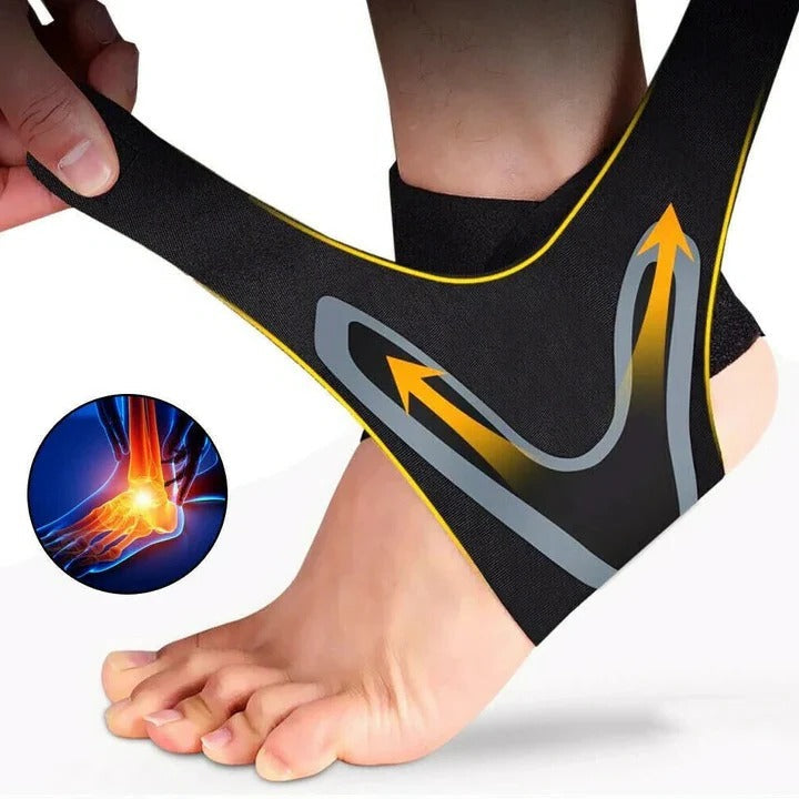 Adjustable Compression Ankle Support Wrap - Stabilizing Sleeve for Injury Recovery & Comfort
