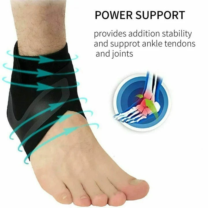 Adjustable Compression Ankle Support Wrap - Stabilizing Sleeve for Injury Recovery & Comfort
