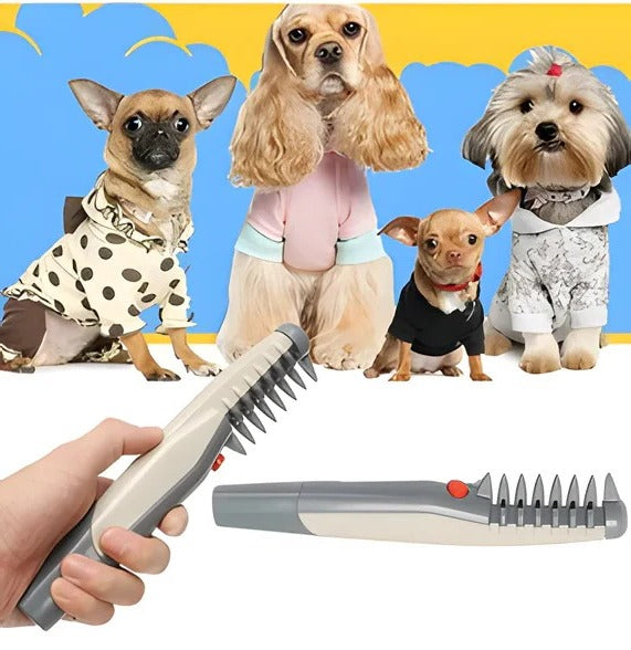 Anti-Tangle Pet Grooming Rake for Long-Haired Dogs - Effortless Dematting & Deshedding Tool