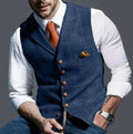 Classic Slim Fit Men's Suit Vest - Six Button Closure, Stylish & Versatile Formal Wear